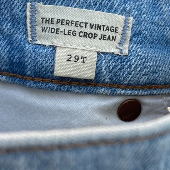 MADEWELL The Perfect Vintage Wide-Leg Crop Jean size 29 tall preloved school - Picture 7 of 11